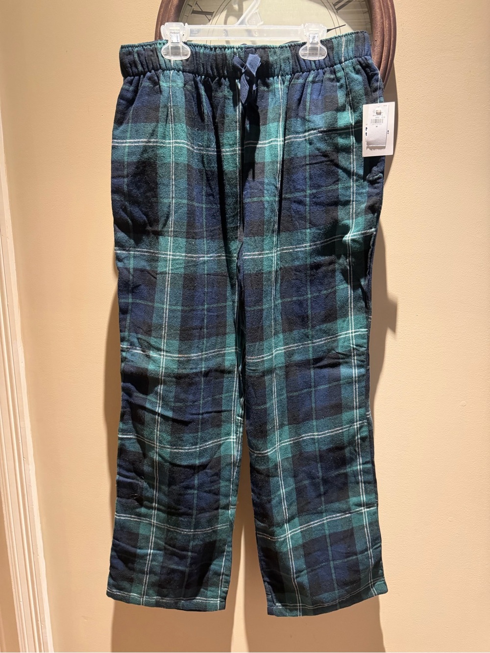Old Navy Green and Navy Plaid Flannel Pajama Pants